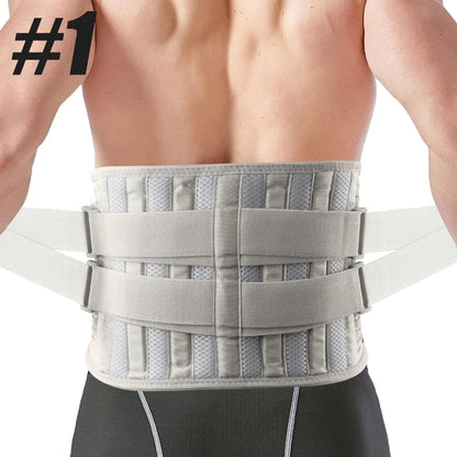 Tcare Sports Back Braces for Lower Back Pain Relief with 6 Stays,Breathable Back Support for Work, Anti-skid Lumbar Support Belt