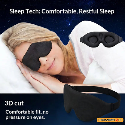 Breathable 3D Adjustable Sleep Mask – Blocks Light, Allows Air Circulation for Eyes, Unisex Comfort Fit