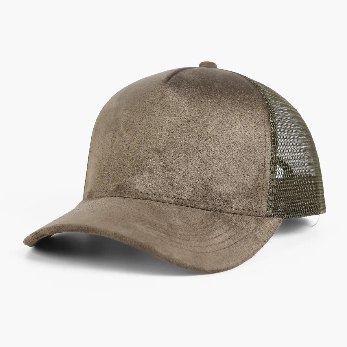 Outdoor 5 panel Suede Trucker Hat Custom Logo Breathable Mesh Solid Color Gorros Sports Cap