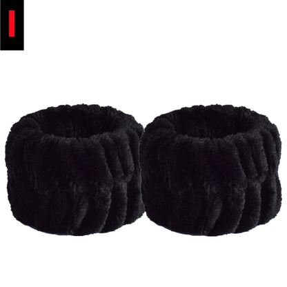 2PCS Reusable Spa Wrist Washband Soft Microfiber Towel Wristbands For Washing Face Women Girl Yoga Running Sport Wrist Sweatband