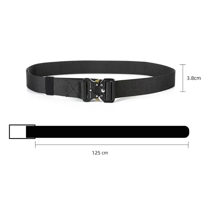 Tactical Quick Release Belt for Men Military Style Nylon Waistband Durable Breathable Adjustable Heavy Duty Work Hiking Outdoor