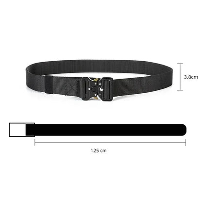 Tactical Quick Release Belt for Men Military Style Nylon Waistband Durable Breathable Adjustable Heavy Duty Work Hiking Outdoor