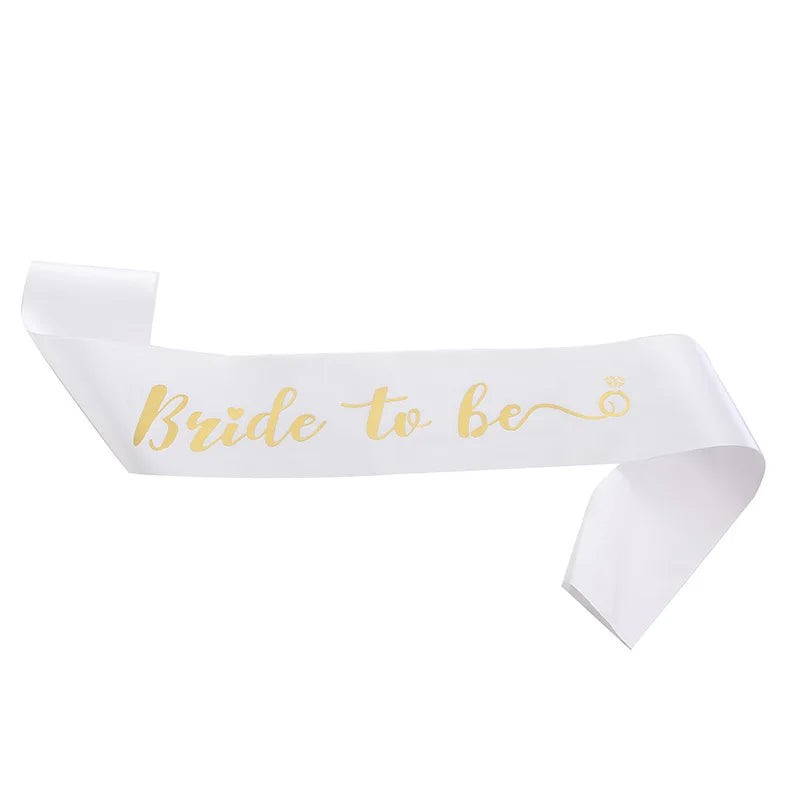 Bachelor Party Bride Bridesmaid Shoulder Strap Letter Bronzing BRIDE TO BE Ceremonial Strap TEAM BRIDE Wedding Supplies