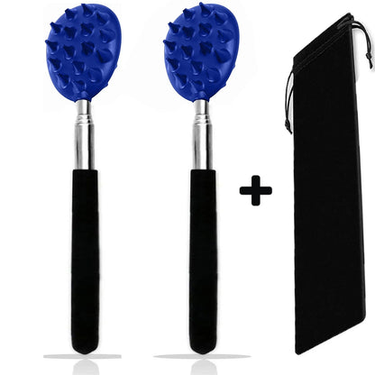 Extendable Cactus Back Scratcher with 1/4-inch & 1/2-inch Spikes, Retractable One-Hand Itch Stick for Men & Women, Durable PVC