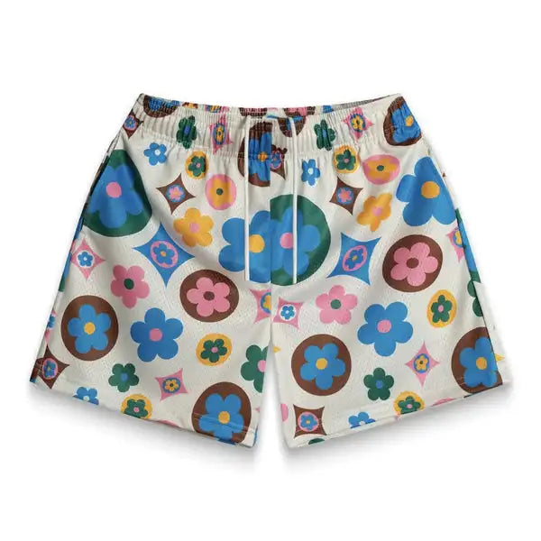 Hot-selling Fashionable Flower Pattern Men Casual Hip-hop Beach Shorts Breathable Fashion Trend Design Quick-drying Shorts
