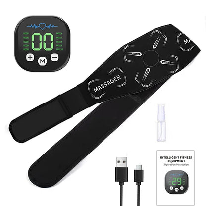 Abdominal Muscle Toner EMS Muscle Stimulator Electric Toning Belt Waist Trainer USB Recharge Body Weight Loss Fitness Massager