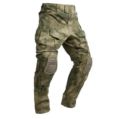 Men Combat Pants With Knee Pads Tactical Cargo Sport Long Trousers Camouflage Multicam Trekking Hunting Clothes