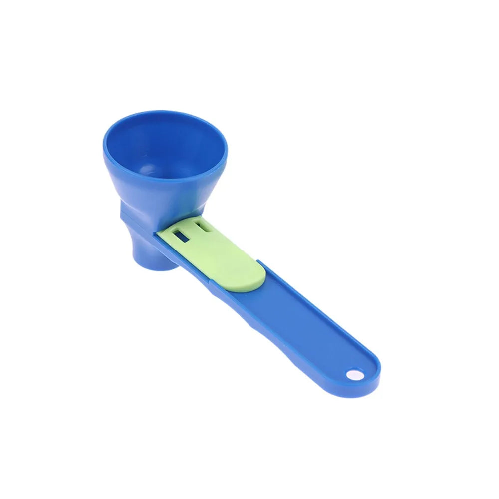 Flling Coffee Scoop Funnel Plastic Reusable Sliding Scoop Funnel 2 in 1 Sliding Design Protein Powder Scoop Kitchen Accessories