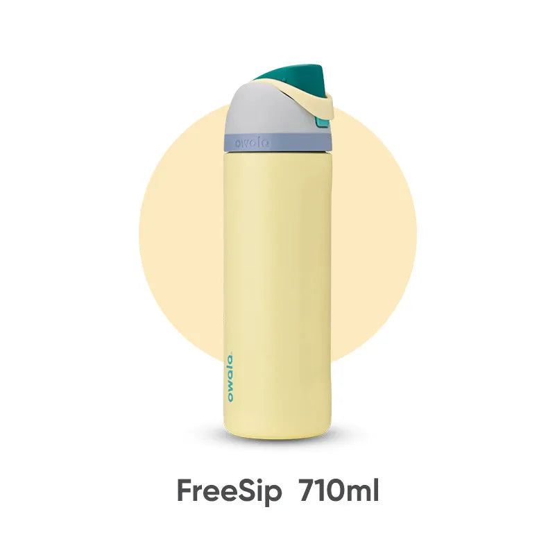 FreeSip 24oz Insulated Stainless Steel Water Bottle with Straw , BPA-Free Sports Water Bottle, Great for Travel, 710ml