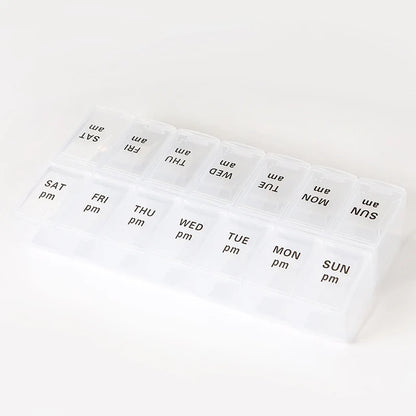 7Days a Week Pill Organizer Morning and Night Pill Holder Storage Box Splitter Travel Medicine Organizer Portable Medicine Boxes