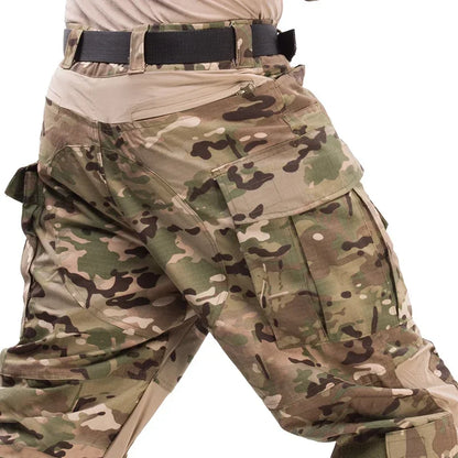 Outdoor Tactical Pants Men Clothing Elasticity G3 Combat Pants +Knee Pads Airsoft Trousers Green Hunting Clothes Elasticity Pant