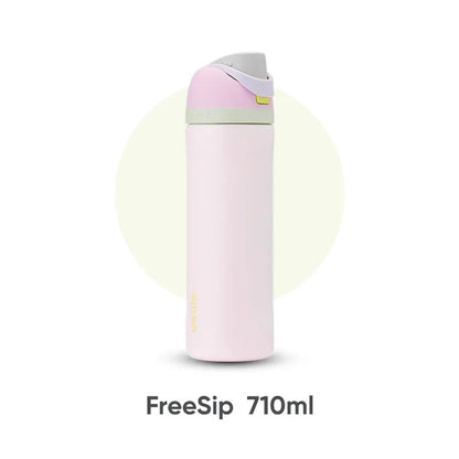 FreeSip 24oz Insulated Stainless Steel Water Bottle with Straw , BPA-Free Sports Water Bottle, Great for Travel, 710ml