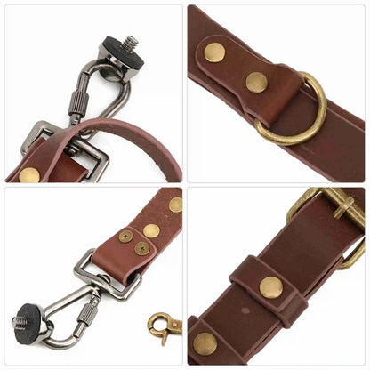 Camera Strap Adjustable Dual Leather Rivet Double Shoulder Digital Camera Shoulder Strap Harness Accessory Camera Harness