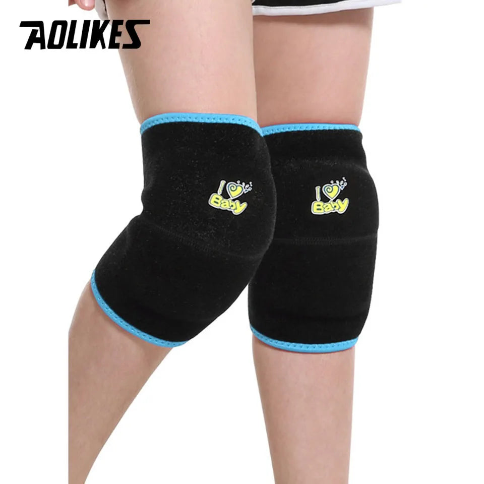 AOLIKES 1 Pair Kids Thicken Sponge Anti-crash Knee Pads For Dancing Roller Skating Cycling Children Kneepads Knees Protector